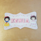 C&F Wooden Pink Flowers Ribbon Name Plate - Kids Haven